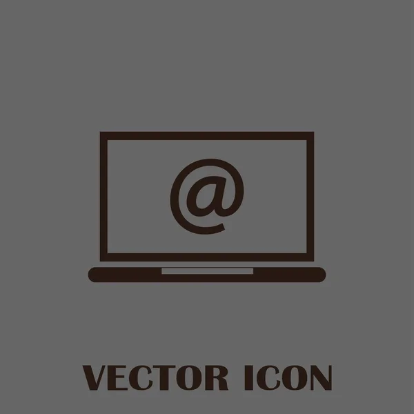 E-mail dans l'icône ordinateur portable — Image vectorielle