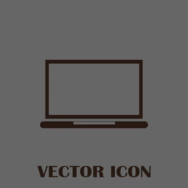 Icône d'ordinateur portable dans le style plat à la mode. Symbole informatique pour la conception de votre site Web, logo, application, interface utilisateur. Illustration vectorielle, EPS10 . — Image vectorielle