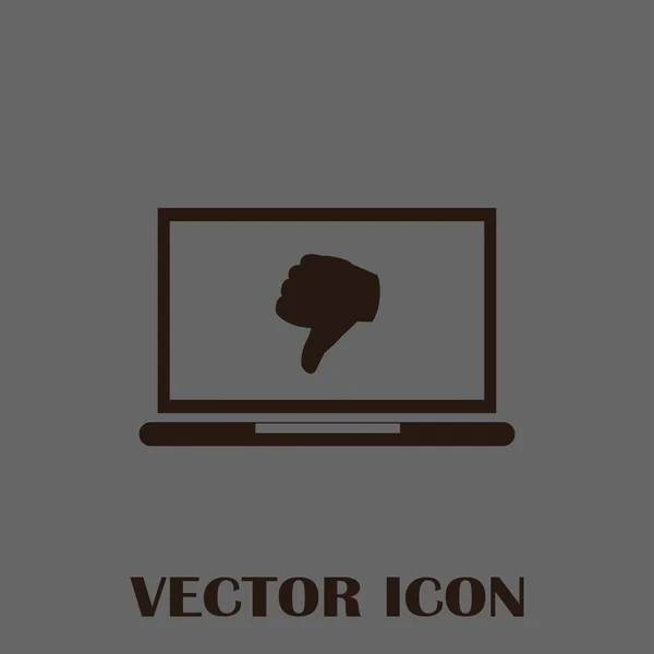 Pulgar hacia abajo. A Icono no le gusta. Ilustración vectorial . — Vector de stock