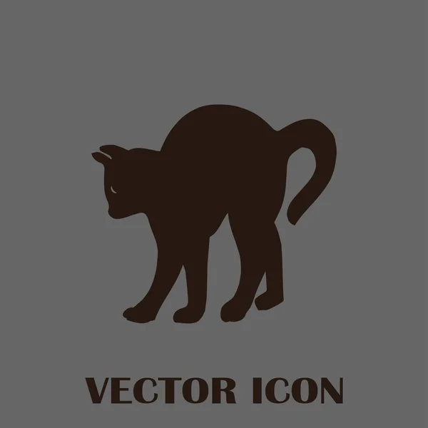 Silhouette de chat. Illustration vectorielle . — Image vectorielle