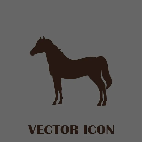 Vectorsilhouet van een lopend paard — Stockvector