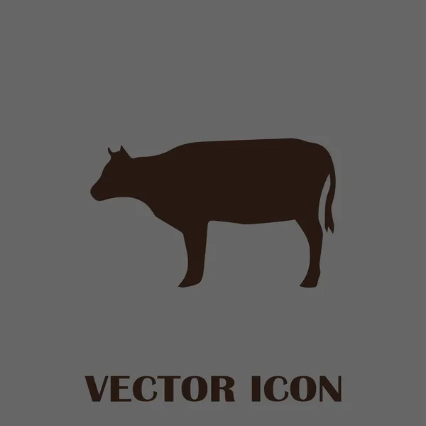 Cow silhuett vektor symbol — Stock vektor