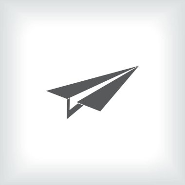 Uçak simge vektör, katı illüstrasyon, sembol