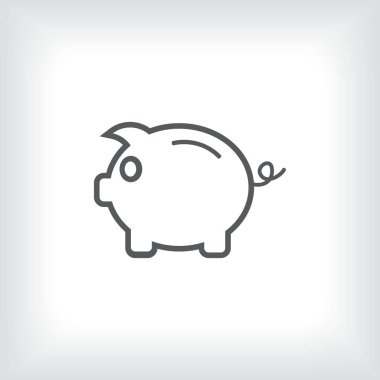 Kumbara simge vektör, Web sitesi, kullanıcı arabirimi. Eps10