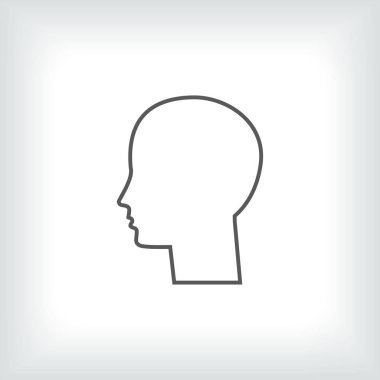 İnsan kafası. Düz illüstrasyon.