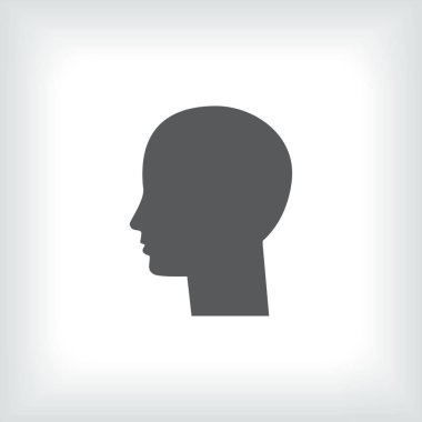 İnsan kafası. Düz illüstrasyon.