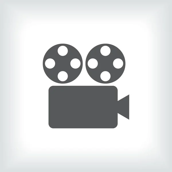 Icône de film, signe vidéo vectoriel, symbole de cinéma isolé — Image vectorielle