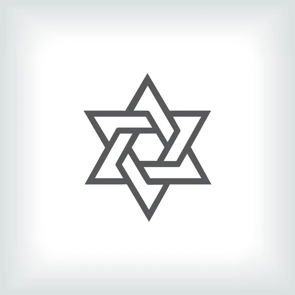Stern von David. Symbolvektor — Stockvektor