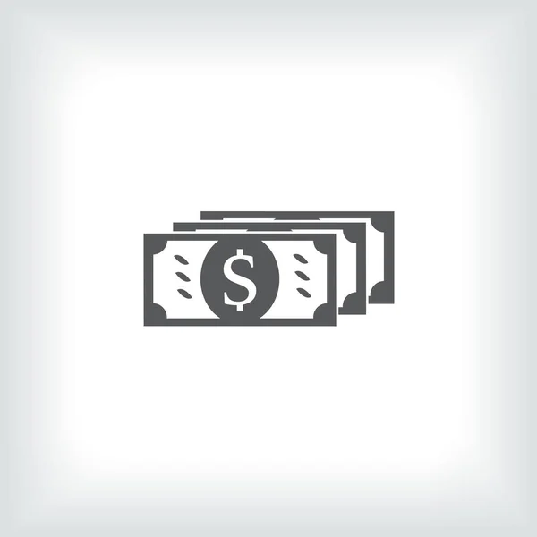 Ikona webové peníze dolar — Stockový vektor
