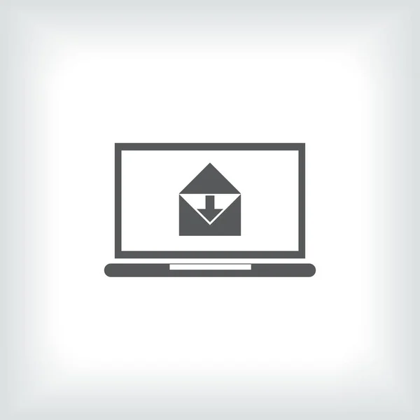Ikona wektor laptopa ilustracja — Wektor stockowy