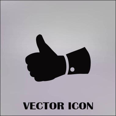 Simge, düz simge vektör çizim vektör başparmak.
