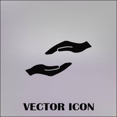 eller simge vektör, düz tasarım en iyi vektör simgesi