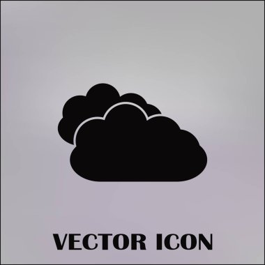 Bulut simgesi, vektör çizimi. düz tasarım biçimi