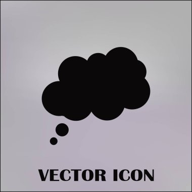 Çizgi roman konuşma balonları ikonu, vektör illüstrasyonu. Düz tasarım biçimi