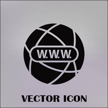 Web sitesi web vektör simgesi. Küre simgesi