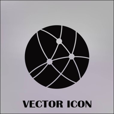 Web sitesi web vektör simgesi. Küre simgesi