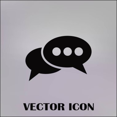 Sohbet simgesi bir arka plan üzerinde izole trendy düz tarzı. Web sitesi tasarımı için konuşma balonu sembolü