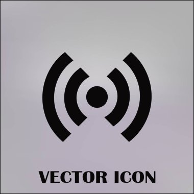 WiFi simge vektör, kablosuz Internet işareti, düz stil grafik ve web tasarımı için