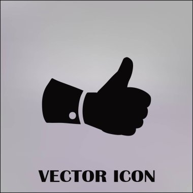 Simge, düz simge vektör çizim vektör başparmak.