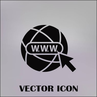 Web sitesi web vektör simgesi. Küre simgesi