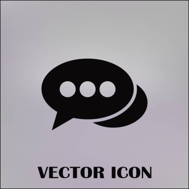 Sohbet simgesi bir arka plan üzerinde izole trendy düz tarzı. Web sitesi tasarımı için konuşma balonu sembolü