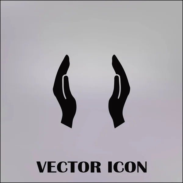 Manos icono vector, diseño plano mejor icono de vector — Vector de stock