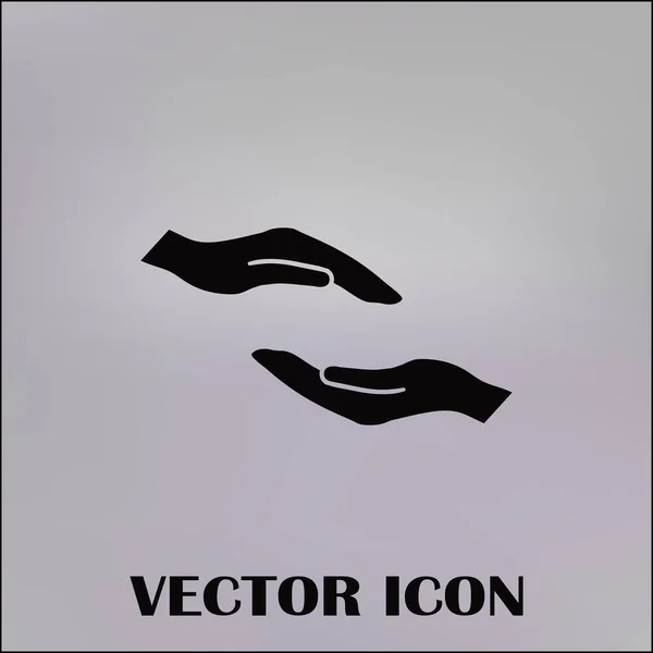 Hände-Symbol-Vektor, flaches Design bestes Vektor-Symbol — Stockvektor