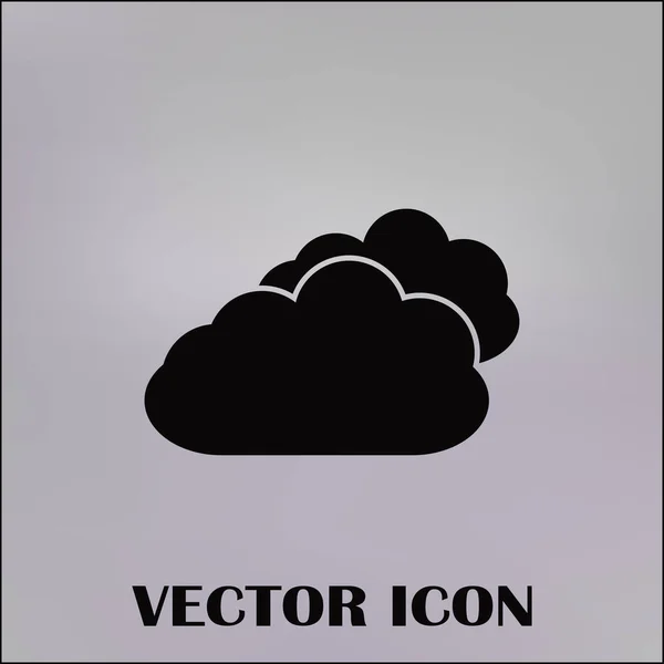 Nubes icono, ilustración vectorial. Estilo de diseño plano — Vector de stock