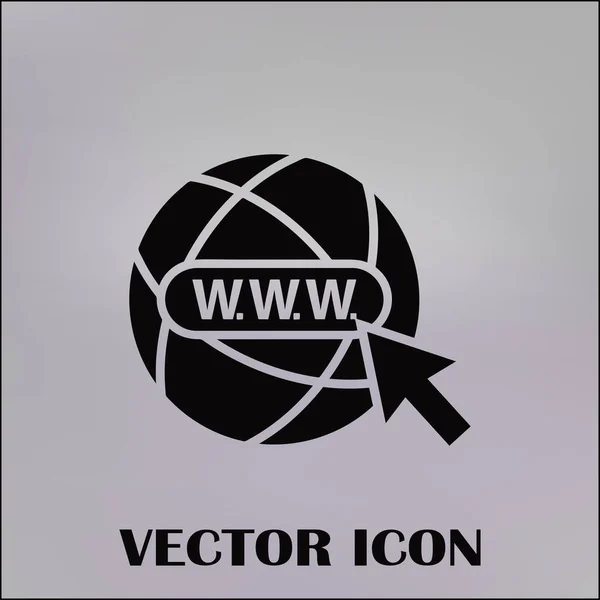 Webbplats vektor web Icon. klot ikonen — Stock vektor