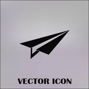 Uçak simge vektör, katı logo illüstrasyon, sembol