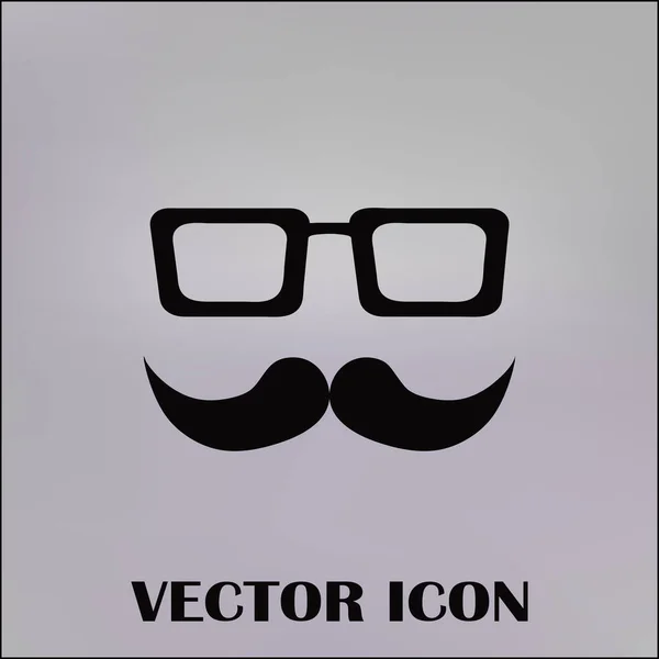 Icône vectorielle Moustache et lunettes . — Image vectorielle