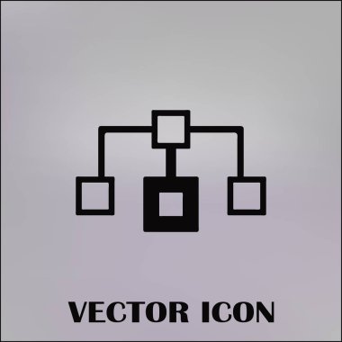 Akış şeması simge vektör.