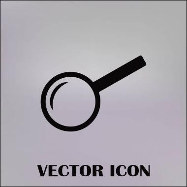 Büyüteç camı. Arama simgesi. Vektör çizim.