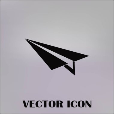 Uçak simge vektör, katı logo illüstrasyon, sembol