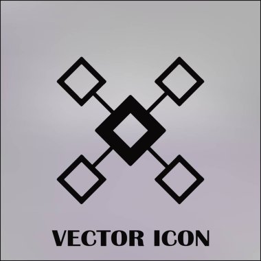 Akış şeması simge vektör.