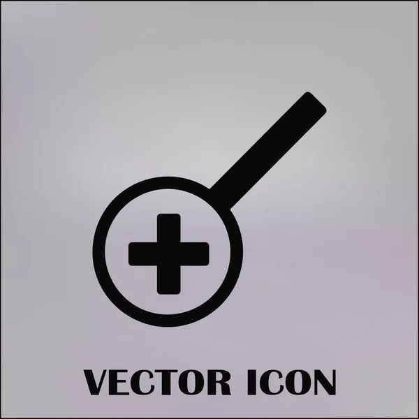 Mărire de sticlă. Căutaţi Icon. Ilustrație vectorială . — Vector de stoc