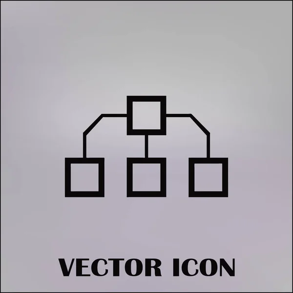 Organigramme Icône vectoriel . — Image vectorielle