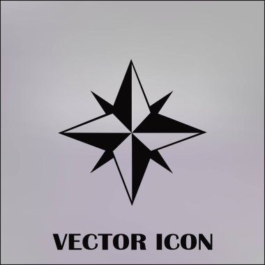 Pusula simgesini düz vektör