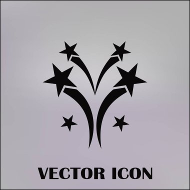 Havai fişek satırı simgesi, anahat vektör işareti