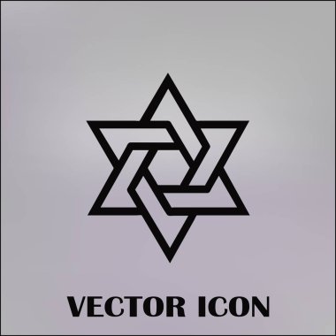 Davut'un yıldızı. Simge vektör