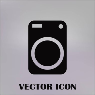 Çamaşır makinesi simgesi. Cihazı vektör simgesi. Çamaşır makinesi simge vektör