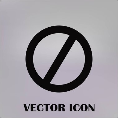 Hiçbir işaret düz simgesi