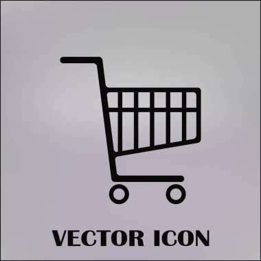 Alışveriş sepeti ikonu. vektör illüstrasyonu