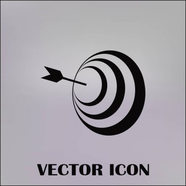 Hedef simgesi, web tasarımı için vektör çizim