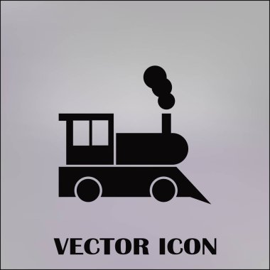 Buharlı lokomotif. Eski demiryolu web simgesi