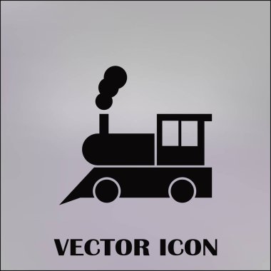 Buharlı lokomotif. Eski demiryolu web simgesi