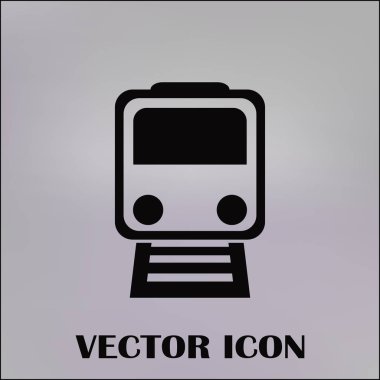 Buharlı lokomotif. Eski demiryolu web simgesi