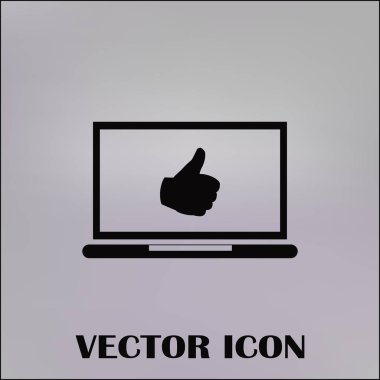 Simge, düz simge vektör çizim vektör başparmak.