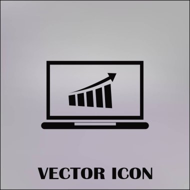Web vektör simgesi. İş grafiği ile izlemek