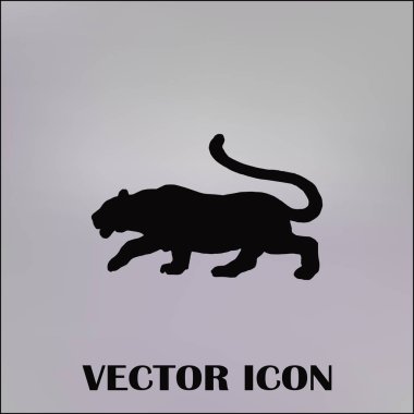 Kaplan siluet, vektör simgesi